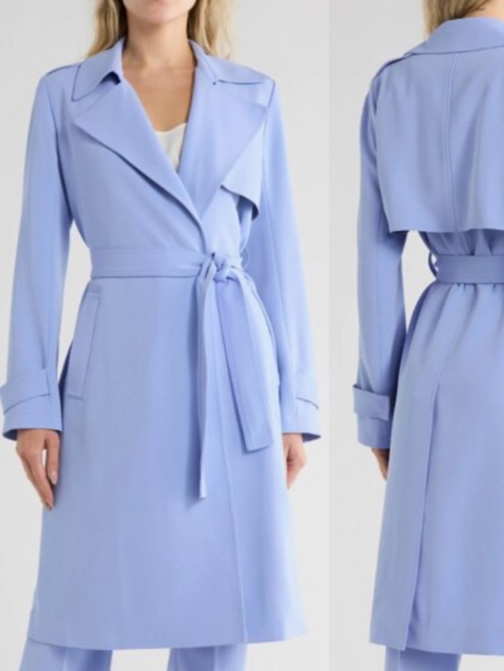 NWT Theory Oaklane Admiral Coat in Grotto Light Purple/Blue Size P